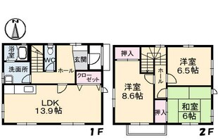 岩崎町　一戸建の物件間取画像